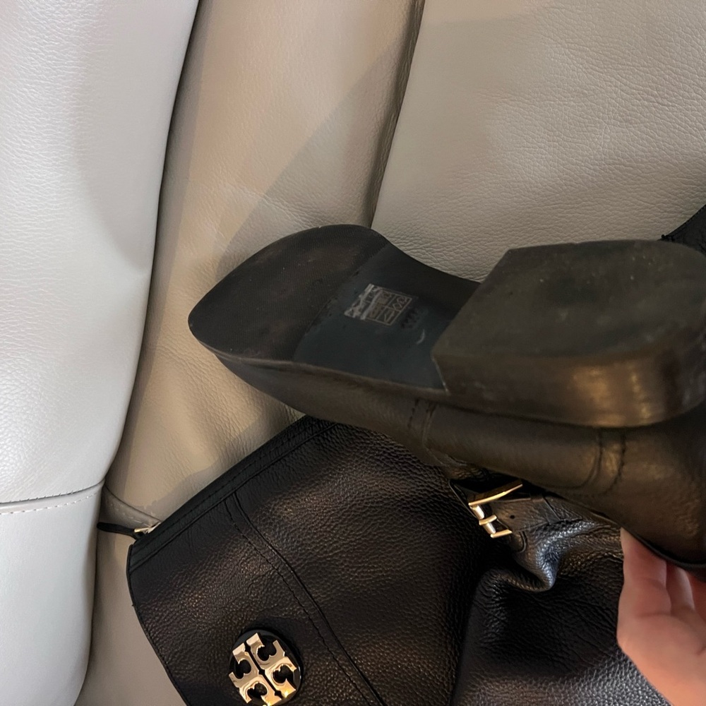 Tory Burch Black Leather Riding Boots - Picture 2 of 4
